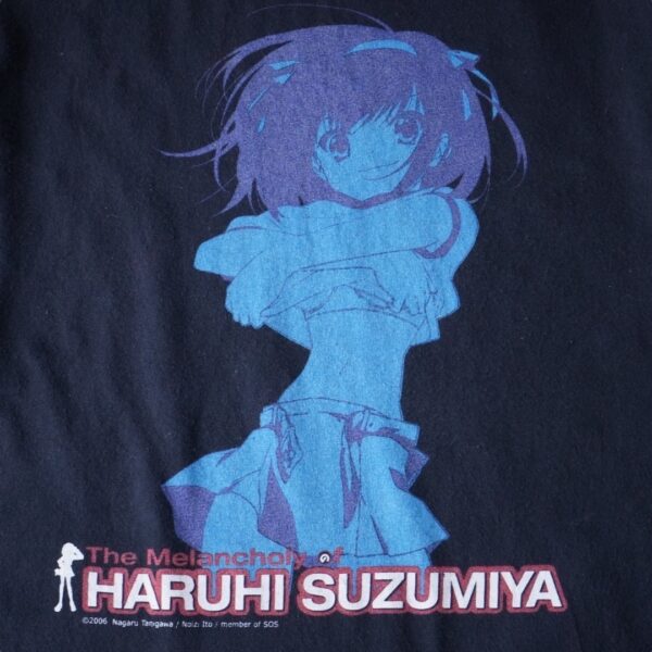 "ハルヒリャンメン極上ピース" official made in USA double side print tee