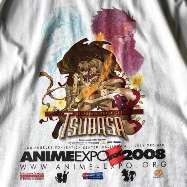 "ANIME EXPO 2008 ツバサ・クロニクル" official double side print tee