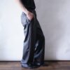 glossy fake leather easy wide pants