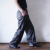 glossy fake leather easy wide pants