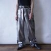 DEAD STOCK metalic silver baggy denim pants