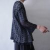 oversized black sheer mesh cut&sewn