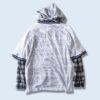 oversized sheer mesh tee