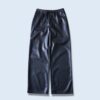 glossy fake leather easy wide pants