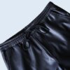 glossy fake leather easy wide pants