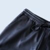glossy fake leather easy wide pants