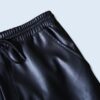 glossy fake leather easy wide pants
