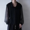 arm see-through & satin switching jacket