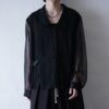 arm see-through & satin switching jacket