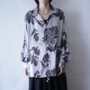 metalic silver flower pattern shirt