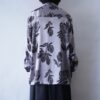 metalic silver flower pattern shirt