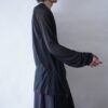 black red sheer second skin cut&sewn