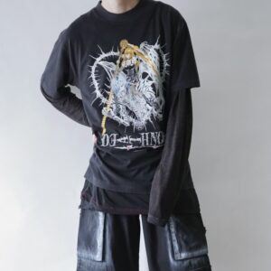 black red sheer second skin cut&sewn