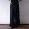 rope design see-through layer wide pants