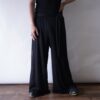 rope design see-through layer wide pants