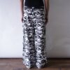 FASHION NOVA super wide silhouette white camouflage gimmick pants