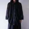 satin switching pattern see-through shirt