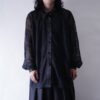satin switching pattern see-through shirt