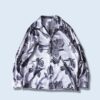 metalic silver flower pattern shirt