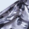 metalic silver flower pattern shirt