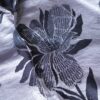 metalic silver flower pattern shirt