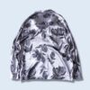 metalic silver flower pattern shirt