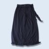 rope design see-through layer wide pants