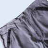 gray × black switching work pants
