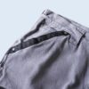 gray × black switching work pants
