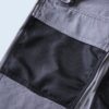 gray × black switching work pants