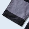 gray × black switching work pants