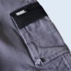 gray × black switching work pants