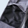 gray × black switching work pants