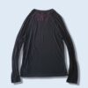 black red sheer second skin cut&sewn