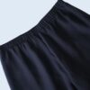 mode black see-through layer wide pants
