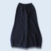mode black see-through layer wide pants