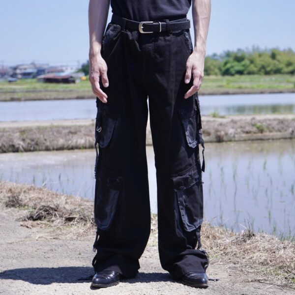 "ANARCHY" fade spray "BORO" custom tech pants