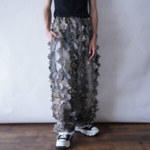 see-through × realtree camouflage super wide pants
