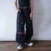 FASHION NOVA black overdye "New MONSTER ENERGY" color gimmick wide pants