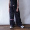 FASHION NOVA black overdye "New MONSTER ENERGY" color gimmick wide pants