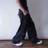 FASHION NOVA black overdye "New MONSTER ENERGY" color gimmick wide pants