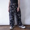 oversized monotone camouflage cargo denim pants