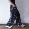 oversized monotone camouflage cargo denim pants