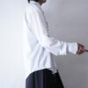 white × black frill shirt