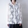 oversized white lace sheer shirt
