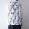 oversized white lace sheer shirt