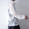 oversized white lace sheer shirt
