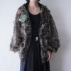 oversized realtree camouflage mesh see-through parka