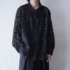 oversized mode black lace shirt
