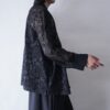 oversized mode black lace shirt